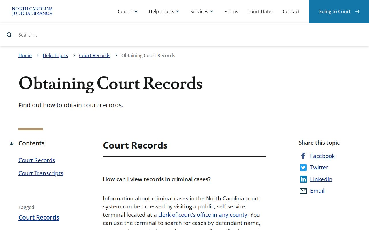 North Carolina court record access options for Iredell County release verification