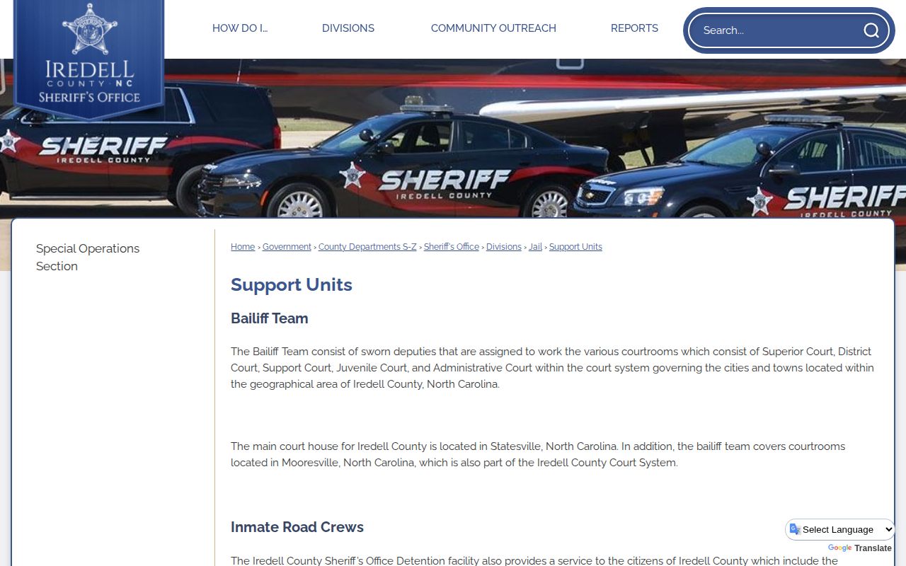 Iredell County Detention Center records and prisoner transport explanation for release checks